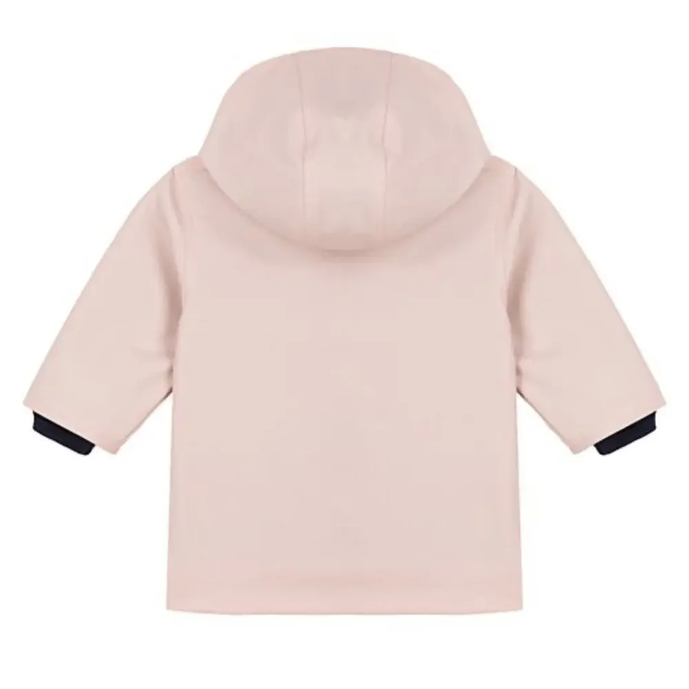 Petit Bateau Light Pink Kid hooded lined rain jacket Size 6 Mos